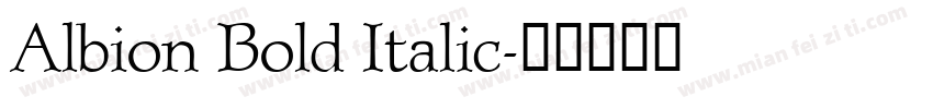 Albion Bold Italic字体转换